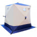 Палатка зимняя куб СЛЕДОПЫТ, 1,75х1,75, h-1,75м, S по полу 3,1 кв.м, 3 слоя, цв. синий/белый
