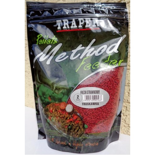 Пеллетс Traper METHOD FEEDER PELLETS Truskawka/Клубника 2mm 0,5кг