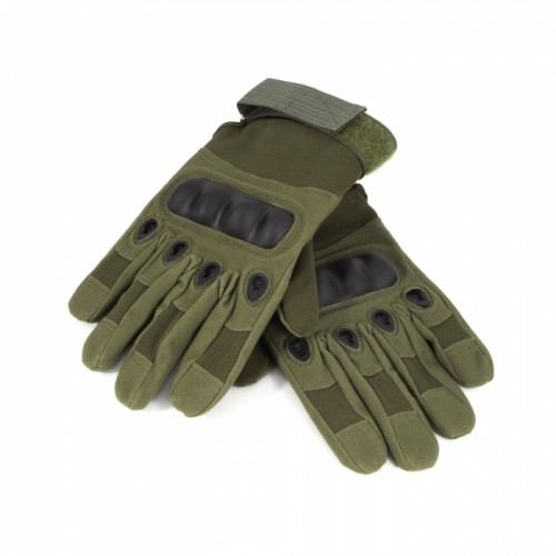Перчатки треккинговые СЛЕДОПЫТ TACTIC POWER, с защитой суставов, зеленые, размер L