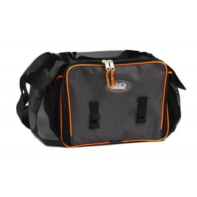 Сумка рыболовная СЛЕДОПЫТ Lure Bag L, 40х25х21 см,  серый + 5 коробок Luno 20