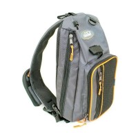 Сумка-рюкзак рыболовная СЛЕДОПЫТ Sling Shoulder Bag, 44х24х17 см,  серый