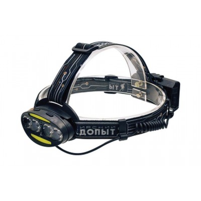 Фонарь налобный СИБИРСКИЙ СЛЕДОПЫТ-Радиант, 4 LED + 2 COB, аккум.2x2200mAh
