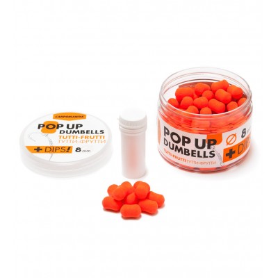 Бойлы плавающие Карпомания Дамбелсы + дип 8 мм  - Pop-up Dumbells + Dips Тутти-фрутти/ Tutti-Frutti