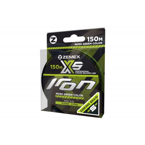 Плетеный шнур ZEMEX IRON X5 150 m, d 0.14 mm, moss green