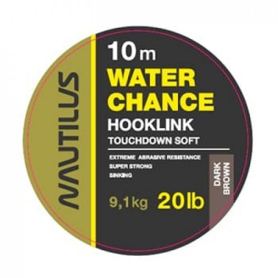 Поводковый материал Nautilus WaterChance 20lb 10м Dark Brown