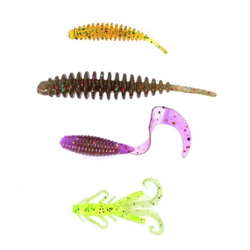 Приманки силиконовые съедобные Lucky John Pro Series PERCH SNACK PACK 01 SET/Mix Pack