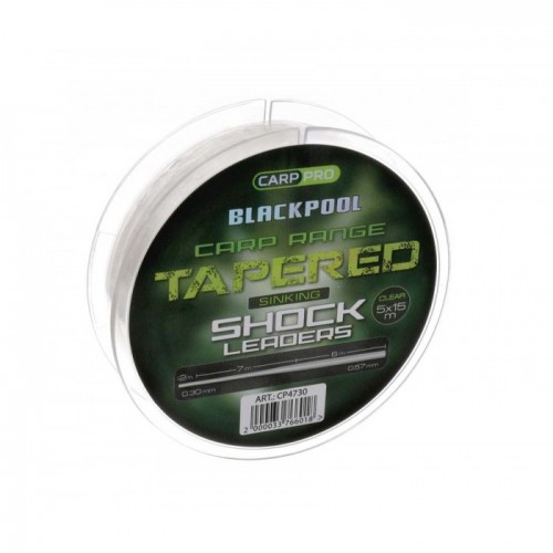 Шок-лидер Carp Pro Blackpool Sink Tapered Mono 0.3-0.57 мм, 5х15 м