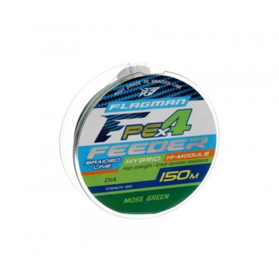 Шнур FLAGMAN PE Hybrid F4 Feeder 150m MossGreen 0,12mm. Max6,4kg