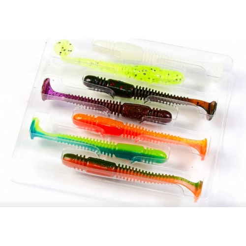 Силиконовая приманка LUCKY JOHN Pro Series TIOGA 2.9" цвет MIX1, 7 шт