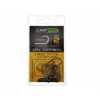 Крючки Карповые CARP PRO Black Nickel Wide Gape Classics №8