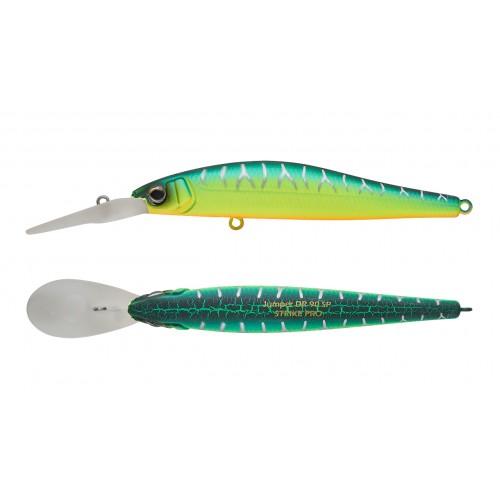 Воблер Минноу Strike Pro Jumper DR 90SP, 90 мм, 11 гр, Загл. 1,5м.-3,0м., Нейтральный, цвет: 022PPP-713 Redhead Silver, (EG-192BL-SP#A223S-RP)