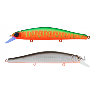 Воблер Минноу Strike Pro Inquisitor 110SP, 110 мм, 16,2 гр, Загл. 0,8м.-1,5м., Нейтральный, цвет: A70-713S/A230S Double Black Silver OB/Watermelon Mat Tiger, (EG-193B-SP#A70-713S/A230S)