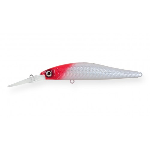 Воблер Минноу Strike Pro Jumper DR 90SP, 90 мм, 11 гр, Загл. 1,5м.-3,0м., Нейтральный, цвет: 022PPP-713 Redhead Silver, (EG-192BL-SP#022PPP-713)