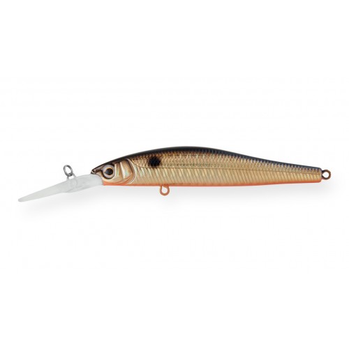 Воблер Минноу Strike Pro Jumper DR 90SP, 90 мм, 11 гр, Загл. 1,5м.-3,0м., Нейтральный, цвет: 613-713 Black Back Smoked OB, (EG-192BL-SP#613-713)