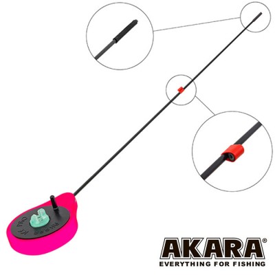 Удочка зимняя Akara Ice pro SPZ (0,5-6гр) розовая