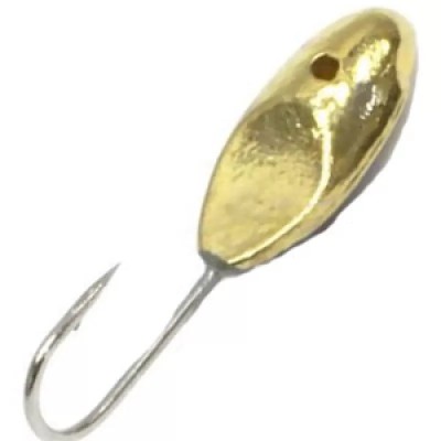 Мормышка с отв. Овсинка с фаской золото 2.5мм 