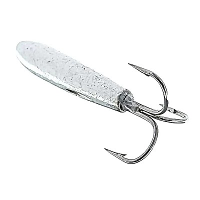 Мормышка с отв. Чертик с тройником серебро 3.0мм 