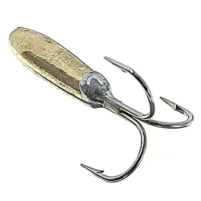 Мормышка с отв. Чертик с тройником золото 3.0мм 