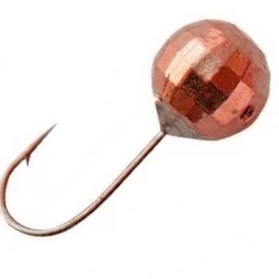 Мормышка с отв. Шар граненый медь 3.0мм 