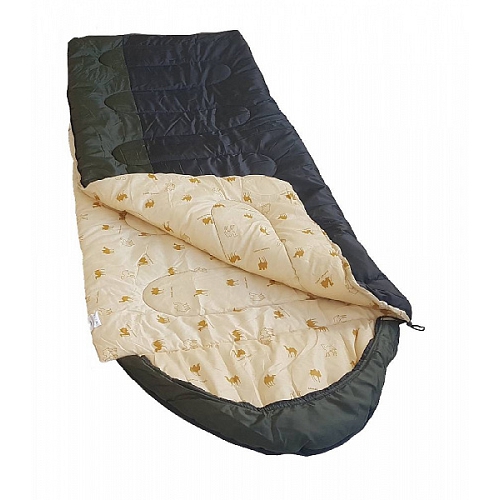Спальный мешок Balmax Alaska Camping Plus 230x85 см с подголовником (10°С) Хаки