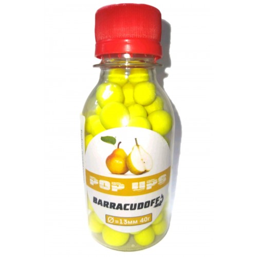 Бойлы плавающие pop-up Barracudoff  Мix 10/13 мм Кислая Груша (желтый) 40гр