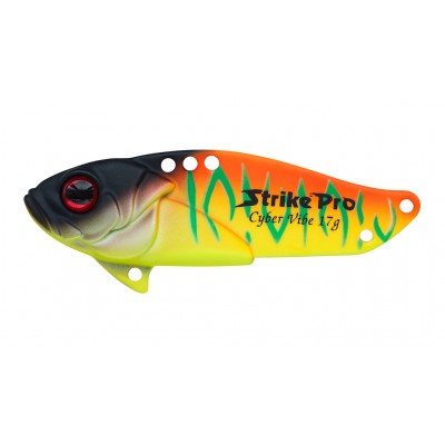 Блесна-Цикада Strike Pro Cyber Vibe 45, 45 мм, 9,1 гр, цвет: Sunrise Mat Tiger, (JG-005C#A242S)