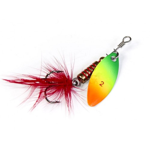 Блесна вращающаяся Lucky John SPIN X LONG №02, вес 4.0 г, цвет FT