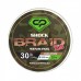 Шок-лидер CARP PRO Diamond Shock Braid PE X8 коричневый 35lb 25м 0,23мм