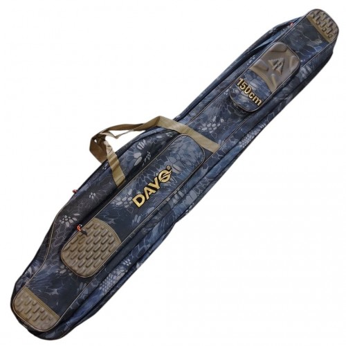 Чехол для удочек DAYO 150 см, полужесткий, 3 отделения, цв. серая чешуя