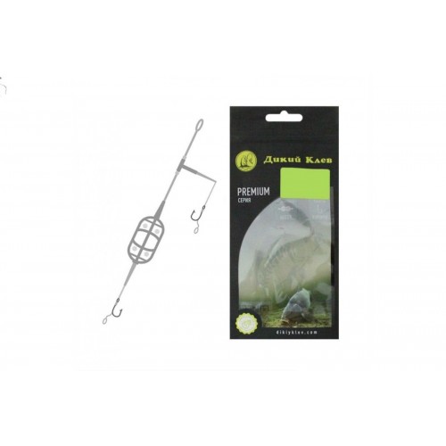 Монтаж Дикий Клёв №28 карповый Flat Profi XL (2 крючка №4 , под бойл) 50гр