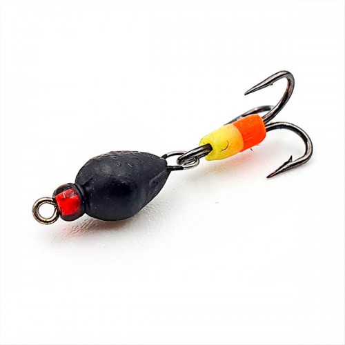 Мормышка вольфрамовая Дьявол с подвесным тройником 0,5 гр. d-3мм