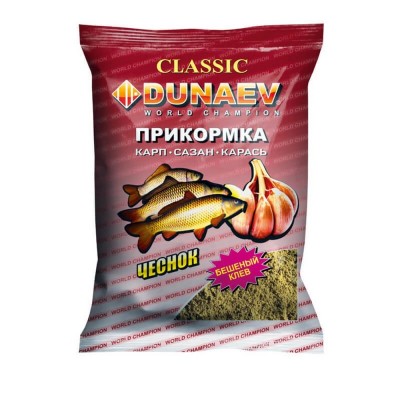 Прикормка DUNAEV КЛАССИКА 0.9кг Карась Чеснок Зеленая