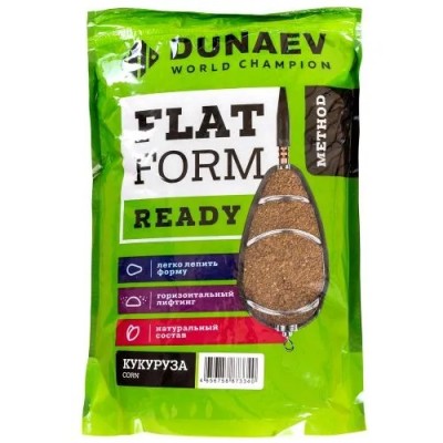 Прикормка Dunaev Flat Feeder Ready 1 кг Кукуруза