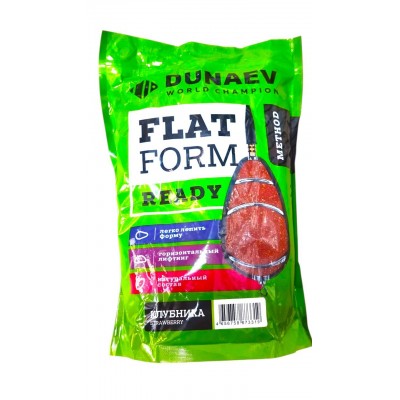 Прикормка Dunaev Flat Feeder Ready 1 кг Клубника