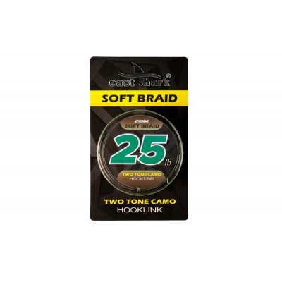 Поводковый материал EastShark мягкий TWO TONE CAMO 25 LB 20m