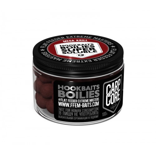 Бойлы пылящие насадочные FFEM Super Soluble HNV Boilies Mega Krill/Криль и Креветка 13mm