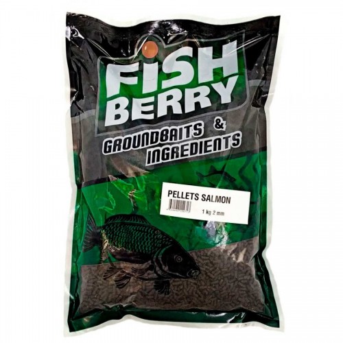 Пеллетс медленно растворимый FISHBERRY темный (лосось) 2мм 1 кг
