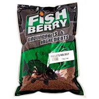 Пеллетс медленно растворимый FISHBERRY бордовый (палтус) 2мм 1 кг