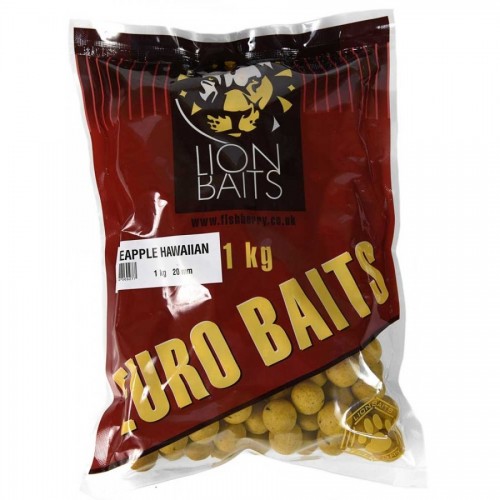 Бойлы тонущие LION BAITS серии EURO BAITS 20 мм Pineapple Hawaiian 1 кг