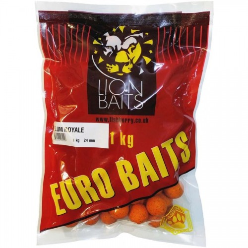 Бойлы тонущие LION BAITS серии EURO BAITS 24 мм Plum Royale 1 кг