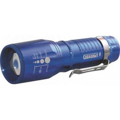 Фонарь ручной СИБИРСКИЙ СЛЕДОПЫТ-Вега с зажимом, 1L, zoom, 3хААА