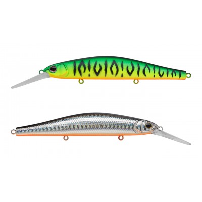 Воблер Минноу Strike Pro Inquisitor MDR 110SP, 110 мм, 17,3 гр, Загл. 1,0м.-2,5м., Нейтральный, цвет: GC01S/A70-713 Double Black Silver OB/Mat Tiger, (EG-193BXL-SP#GC01S/A70-713)