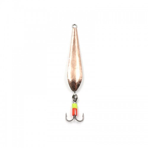 Блесна вертикальная ЯМАН Лыжа с тройником, размер 40 мм, вес 3,2 г, цвет никель/медь