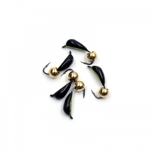 Мормышка вольфрамовая Малек, d-3 мм, L-8 мм, вес 0,60 гр., латунный шар