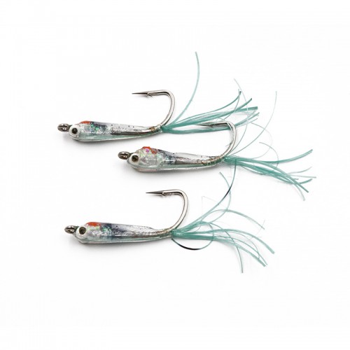 Мормышка Малек пыздрик с ушком, L-19 мм, вес 0,4 г, кр. Kumho №2, зеленый