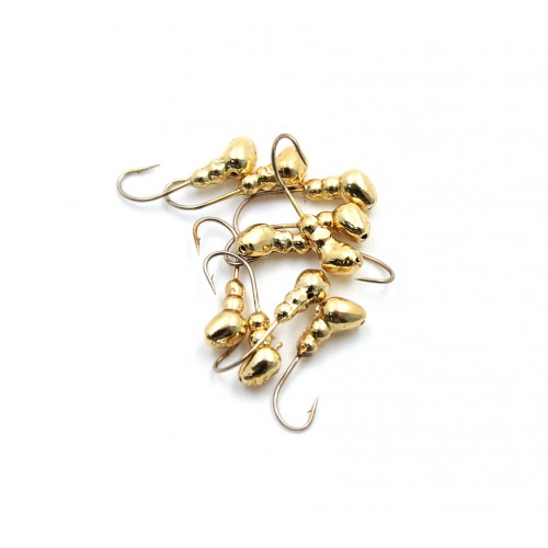 Мормышка муравей с отверстием, GOLD PLATED, d 3, вес 0,3 г