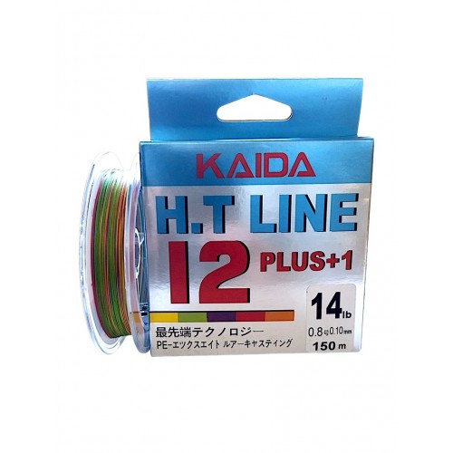 Плетеный шнур Kaida HT LINE X12+1 150м, multicolor, 0.13 мм