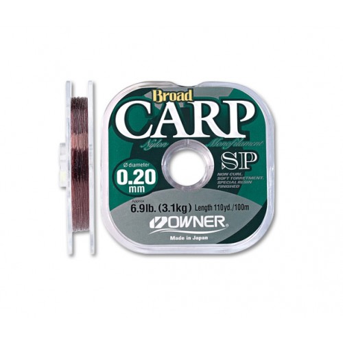 Леска OWNER BROAD CARP SPECIAL, коричневая, 100 м, 0.26mm