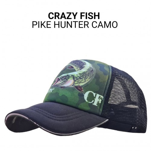 Кепка тракер Crazy Fish Pike Hunter Camo M универсальный размер
