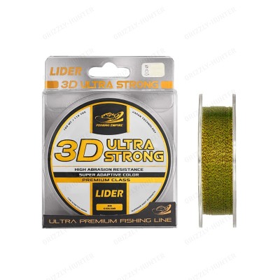 Леска монофильная LIDER 3D ULTRA STRONG 100м 0,16 мм